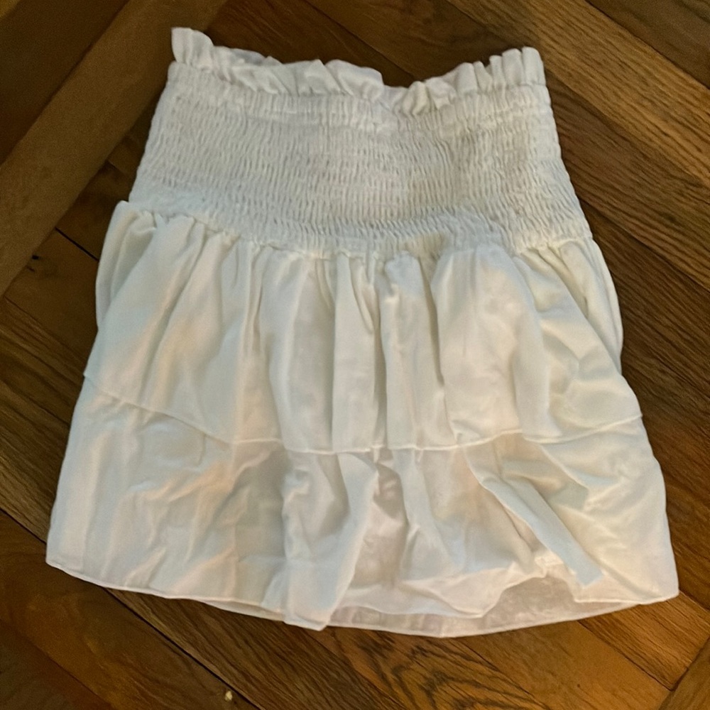 SHEIN white skirt ribbed lining
